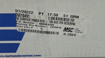 NOTRON 662610 79600 GREEN SCOURING PAD 6" X 9" ***LOTOF20***2