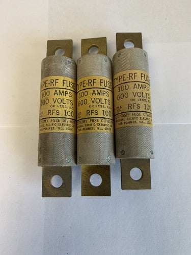 Economy Fuse RFS100 100A 600V Fuse "Lot of 3"0