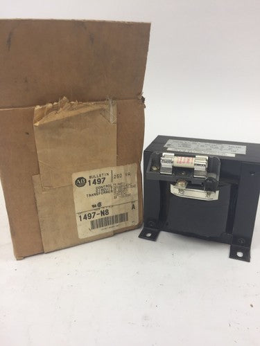 ALLEN BRADLEY 1497-N8 CONTROL CIRCUIT TRANSFORMER .250 KVA 240/480V 60HZ SER A0