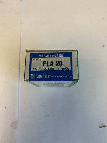 Littlelfuse FLA20 20A 125V Midget Fuse "Lot of 5"0