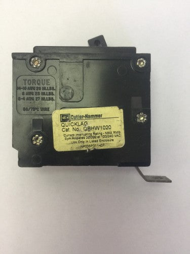 CUTLER HAMMER WESTINGHOUSE QBHW1020 CIRCUIT BREAKER 20A 120/240VAC 1P (LOT OF 4)2