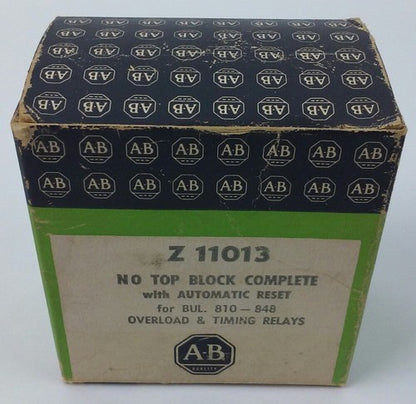 ALLEN BRADLEY Z-11013, N.O. TOP BLOCK COMPLETE W/AUTOMATIC RESET, NEW1