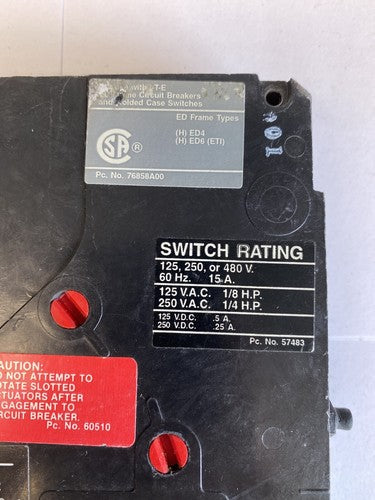 ITE GF01ED60B0 15A 480V Ground Fault Relay4