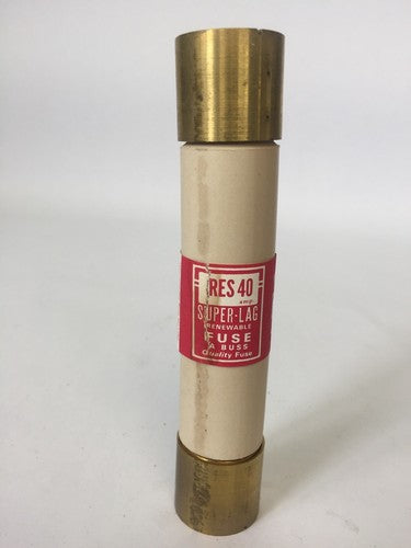 BUSSMAN RES 40 SUPER-LAG RENEWABLE FUSE 40AMP 600VAC (LOT OF 10)0