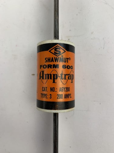 Shawmut Amp-trap A6Y200 200A 600V Type 3 Fuse3