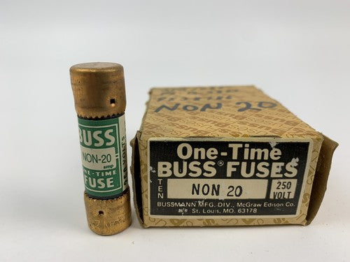 Bussmann One-Time NON 20 20A 250V Fuse "Lot of 10"0