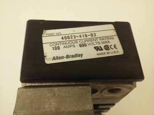 ALLEN BRADLEY 40023-418-02 FUSE BLOCK, 3P, 100A, 600V,4002341802,MISSING 3 BOLTS1