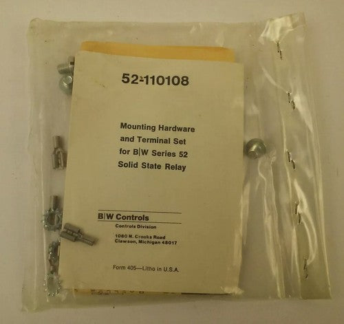BW CONTROLS 52-110108 MOUNTING HARDWARE AND TERMINAL SET (LOT OF 6)1