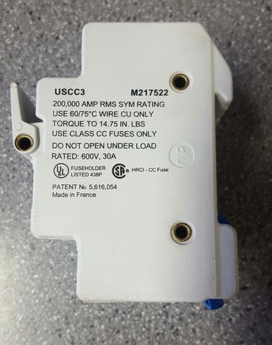 Ferraz Shawmut USCC3, M217522, Fuse Holder 30A 600V M217522, USED1
