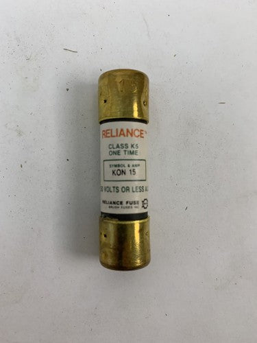 Reliance One TIme KON15 15A 250V  Fuse "Lot of 10"2