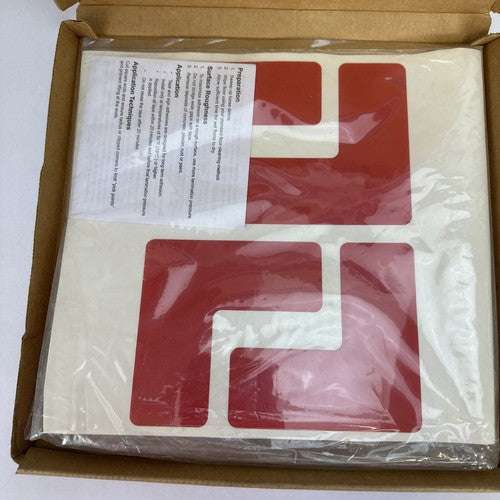 BRADY 104430 B-514 RED TOUGHSTRIPE Ls 2" W X 5" H 50.8MM X 127MM (12 TOTAL Ls)2