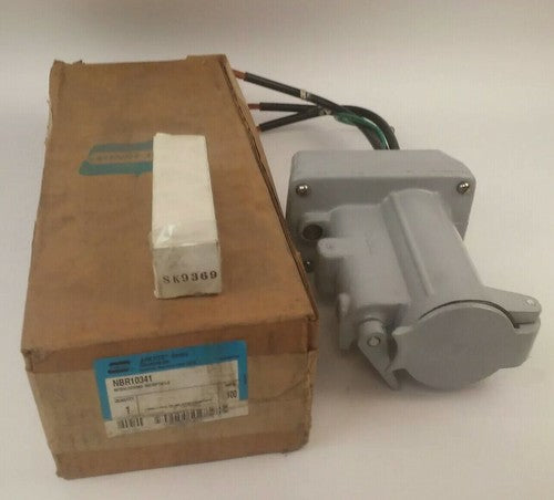 CROUSE HINDS ARKTITE SERIES NBR10341 INTERLOCKING RECEPTACLE 3W 3P 100A STYLE 10