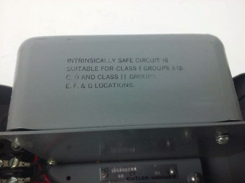 CUTLER HAMMER 13536H28A TYPE MX, INTRINSICALLY SAFE A.C. RELAY, 600V,1PH,16A,NEW7