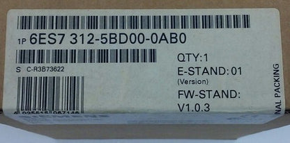 SIEMENS SIMATIC CPU 6ES7-312-5BD00-0AB0 FIRM STAND 1.0.31