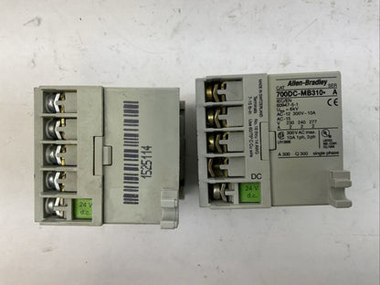 ALLEN BRADLEY 700DC-MB310* RELAY 300VAC 10A SER A (LOT OF 2)2