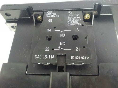 ABB EH160 CONTACTOR, 3PH, 3P BREAKING, 600V, 50-150H.P., 190A, 24V COIL, NEW10