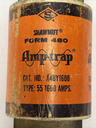SHAWMUT A4BY1600 FORM 480 AMP-TRAP TYPE 55 1600AMPS FUSE1