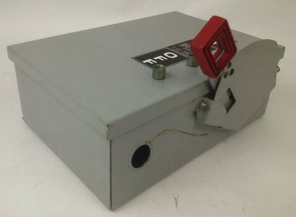 GE TH3361J MODEL 10 SAFETY SWITCH 3PH 30A 600V 20HP TYPE 1,5,12 ENCLOSURE8