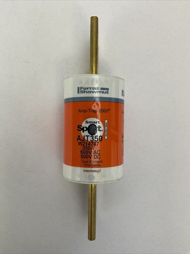 MERSEN AJT350 AMP-TRAP 2000 SMART SPOT FUSE 350A 600VAC 500VDC DUAL ELEMENT TIME0