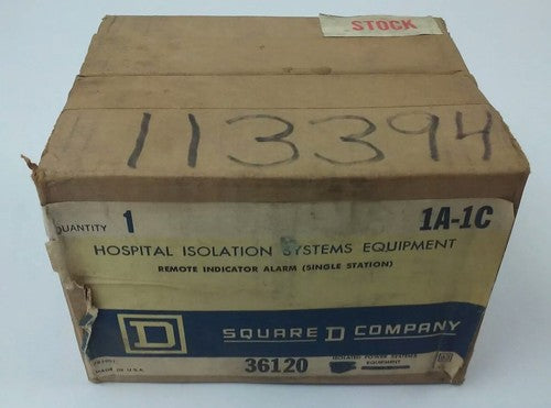 SQUARE D 1A-1C, 1A1C, REMOTE INDICATOR ALARM(SINGLE STATION) HOSPITAL ISOLATION0