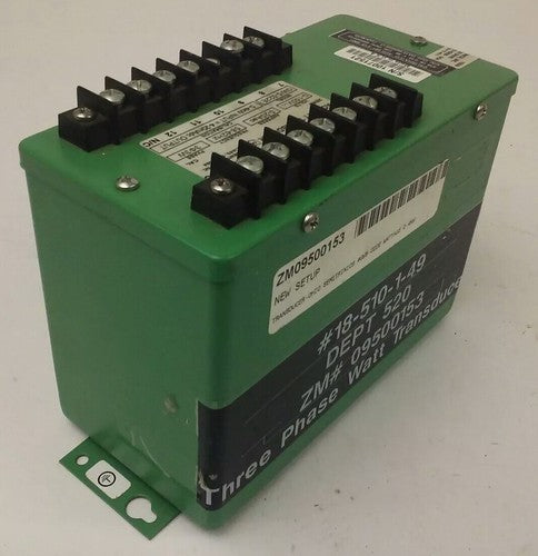 OHIO SEMITRONIC, GW5-022E AC WATT TRANDUCER, 3PH, 3W, TWO ELEMENT, 0-150V, 0-20A4