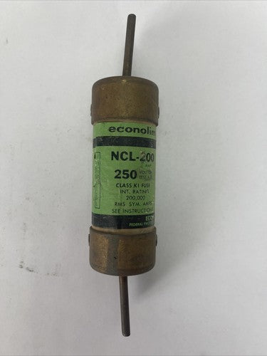 ECONOLIM NCL-200 CLASS K1 FUSE 200AMP 250VAC4