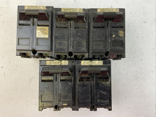 MURRAY MP260 CIRCUIT BREAKER 60AMP 2POLE 120/240VAC (LOT OF 5)0
