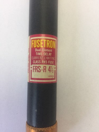 BUSSMAN FRS-R 4 1/2 FUSE 4-1/2 AMPS 600VAC CLASS RK5 DUAL ELEMENT (LOT OF 7) 1