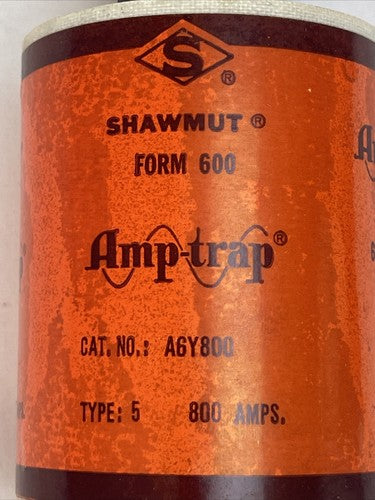 SHAWMUT A6Y800 FORM 600 AMP-TRAP TYPE 5 FUSE 800AMP 600V1