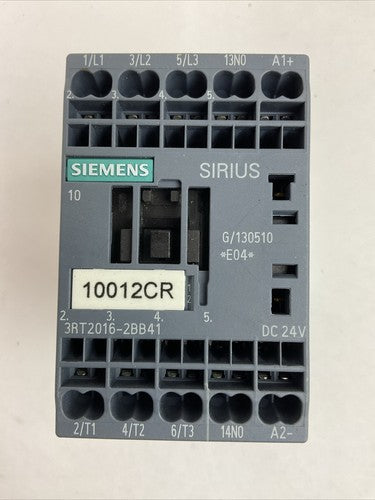 SIEMENS 3RT2016-2BB41 CONTACTOR 600VAC 20A 3PH 7.5HP COIL 24VDC0