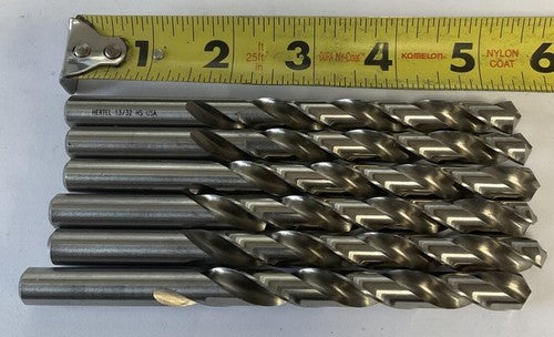 HERTEL 13/32 85703577 118DEG BRITE HIGH SPEED JOBBER DRILL BIT ***LOTOF6***2