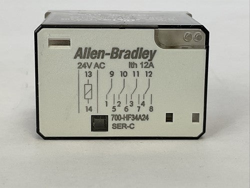 ALLEN BRADLEY 700-HF34A24 SER C RELAY 12A 4 C/O (4PDT) 24VDC 50/60HZ0
