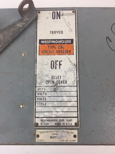 WESTINGHOUSE CBP 50A BREAKER BUS PLUG 600VAC 3 POLE1
