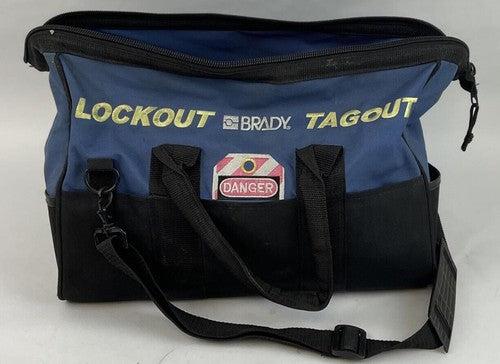 BRADY LOCK OUT TAG OUT KIT  PICTURES SHOW INCLUDED ITEMS. SEE DESC. FOR PART#'S10