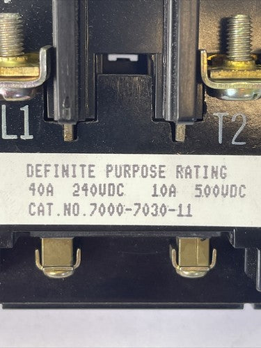 JOSLYN CLARK WARD LEONARD 7000-7030-11 CONTACTOR 500VDC 10A 240VDC 40A COIL 120V6