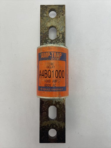 GOULD SHAWMUT A4BQ1000 AMP-TRAP 2000 TIME DELAY FUSE 1000AMP 600VAC CLASS L0