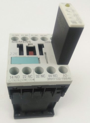 Siemens 3RH1122-1BB40 DC 12V-24V Contactor W/ 3RT1916-1JJ00 SURGE SUPPRESSOR0