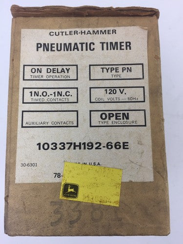 CUTLER HAMMER 10337H192-66E PNEUMATIC TIMER COIL 120V 60HZ TYPE PN0
