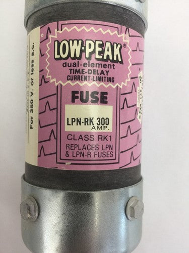 BUSSMAN LPN-RK 300 LOW PEAK DUAL ELEMENT TIME DELAY CURRENT LIMITING (LOT OF 3)1