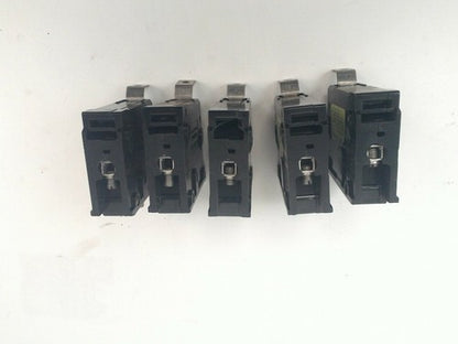 CUTLER HAMMER QBHW1015 CIRCUIT BREAKER ONE POLE (LOT OF 5)6