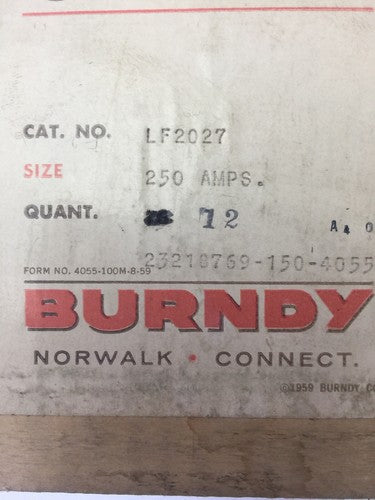 BURNDY LF2027 CONNECTORS 250 AMP (BOX OF 12)1