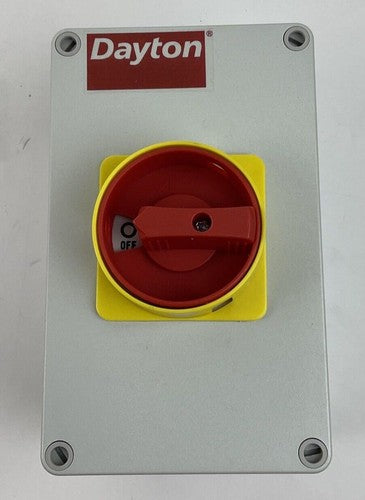 DAYTON 35JF52 IEC ENCLOSED DISCONNECT 20HP 600VAC 3PH 60HZ 32A3