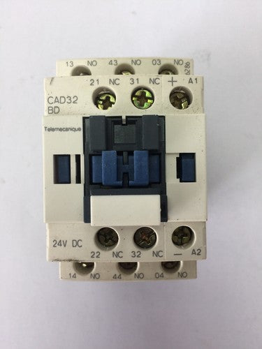 SCHNEIDER TELEMECANIQUE CAD32BD CONTROL RELAY 10A 600VAC COIL 24VDC LAD4TBDL 24V0