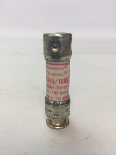 SHAWMUT TRI-ONIC TR15/100R TIME DELAY FUSE 15/100A 250VAC CLASS RK5 (BOX OF 10)2
