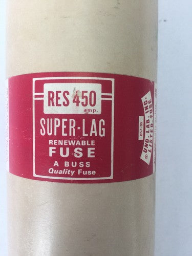 BUSSMAN RES 450 SUPER-LAG RENEWABLE FUSE 450 AMP 600 VOLTS1