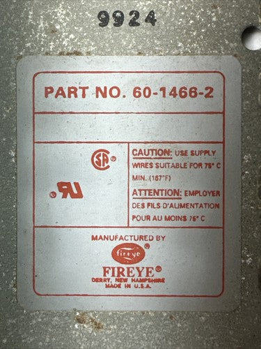 FIREYE 60-1468-2 WIRING BASE FOR CABINET MOUNT1