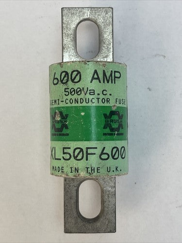 BRUSH XL50F600 SEMI-CONDUCTOR FUSE 600AMP 500VAC3