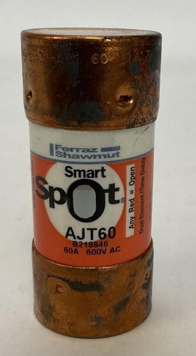 FERRAZ SHAWMUT AJT60 FUSE 60AMP 600VAC AMP-TRAP SMART SPOT0