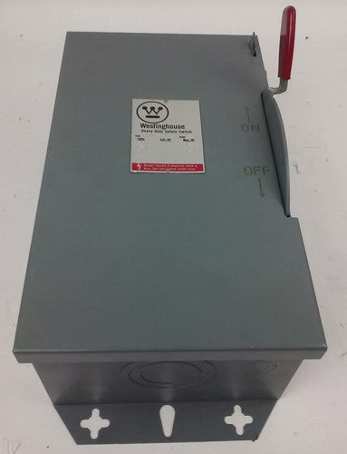 WESTINGHOUSE, HUN362, SAFETY SWITCH, 60A, 600V, 3P, TYPE 1 INDOOR ENCLOSURE, NEW0
