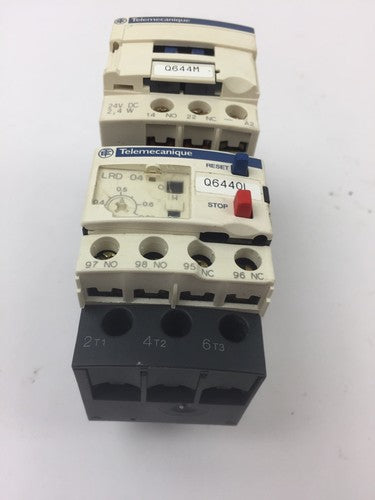 TELEMECANIQUE LC1D09BL CONTACTOR LRD04 OVERLOAD RELAY LAD4TBDL 24V9